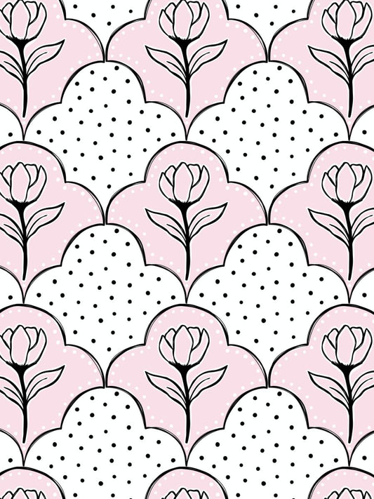 Fancy Scallop Flowers and Dots