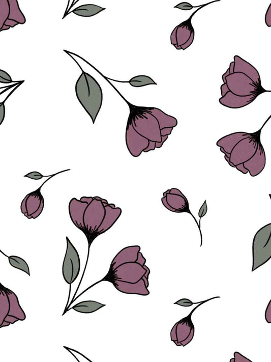 Falling Purple Tulips