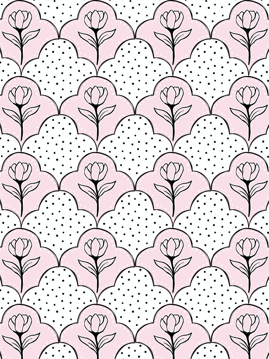 Fancy Scallop Flowers and Dots