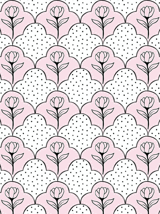 Fancy Scallop Flowers and Dots