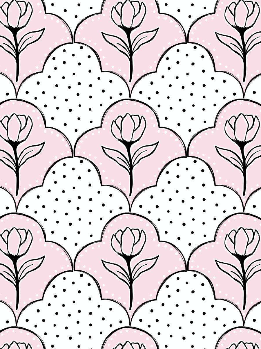 Fancy Scallop Flowers and Dots