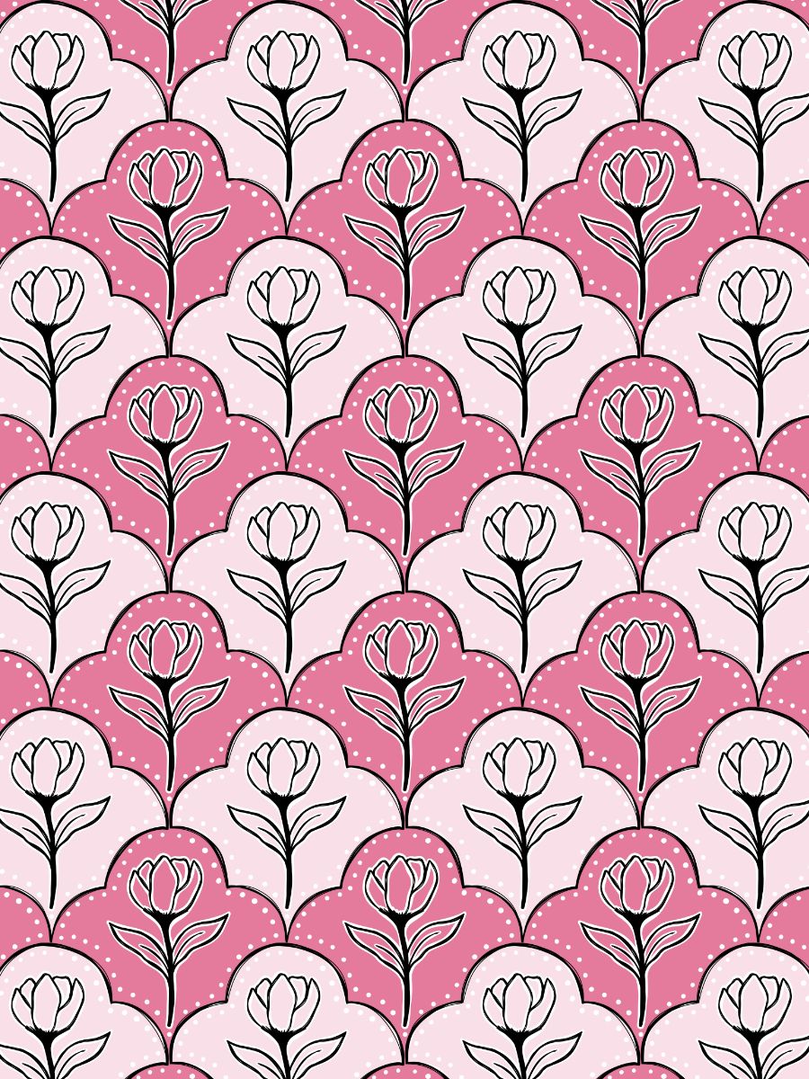Fancy Scallop Flowers with Pink