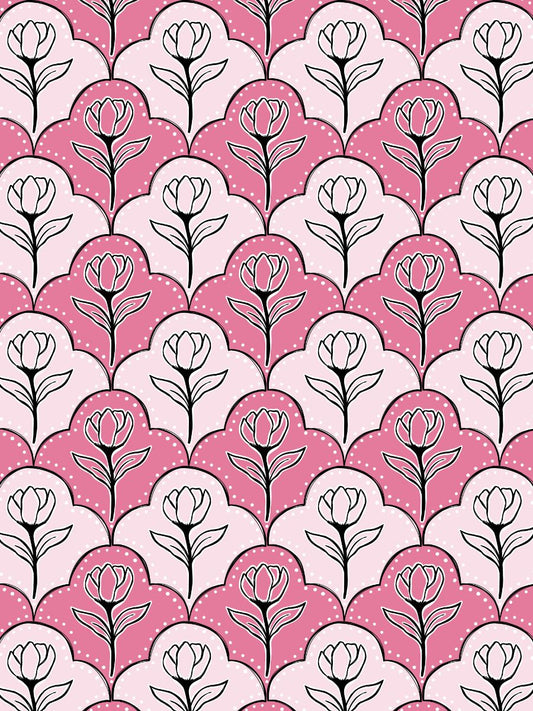 Fancy Scallop Flowers with Pink