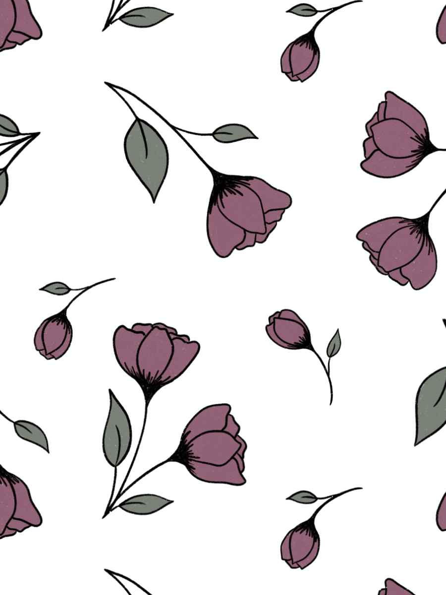 Falling Purple Tulips